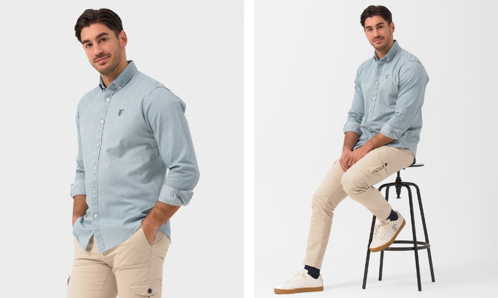 Camisa denim light en algodón 100% - La Garrocha