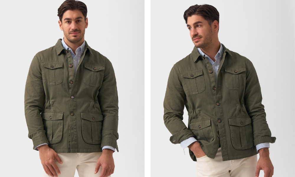 Overshirt verde para hombre con bolsillos - La Garrocha