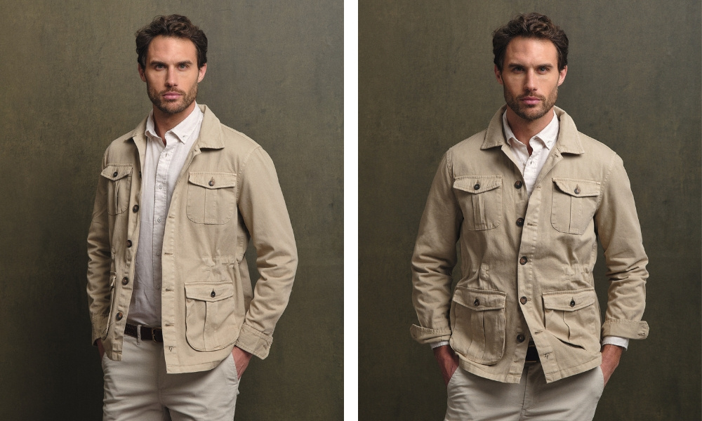Sobrecamisa beige de hombre casual - La Garrocha