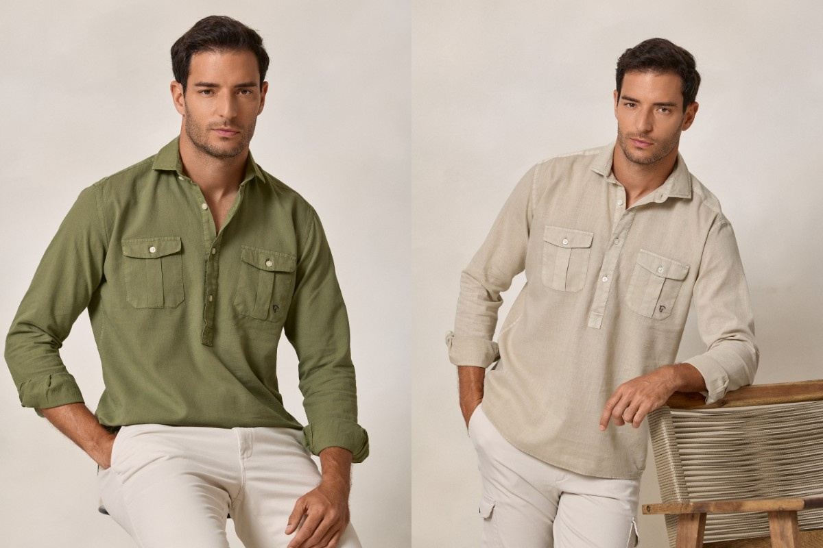 Poleras de lino con bolsillo para verano