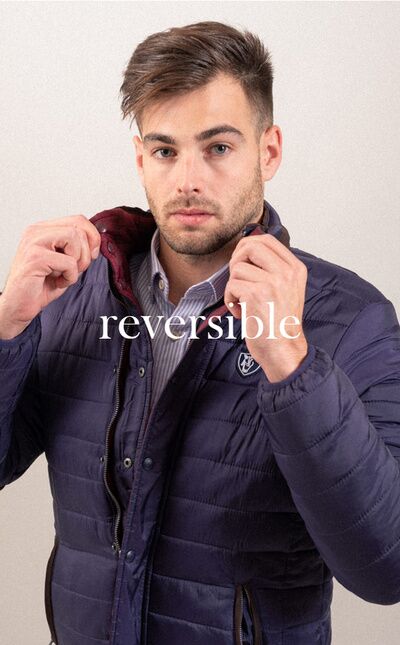 Abrigo Acolchado Reversible | Marino-Cereza