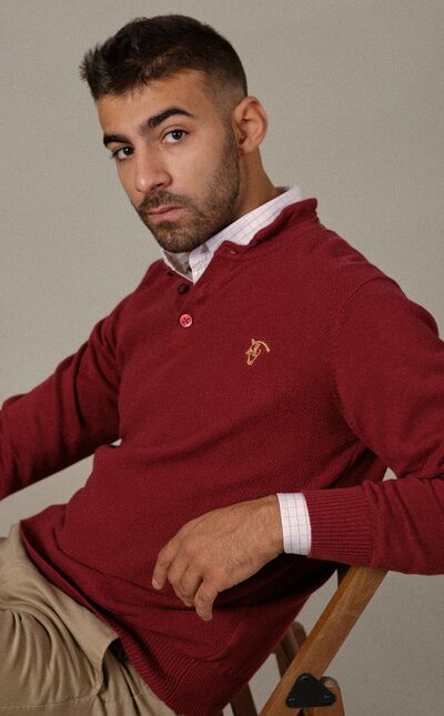 Jersey con Botones | Tinto