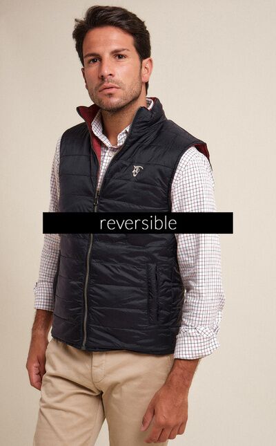 Chaleco Acolchado Reversible | Marino-Tinto