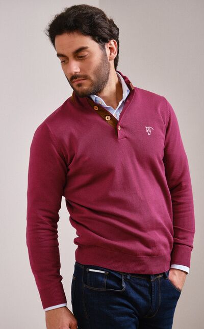 Jersey con Botones | Berenjena