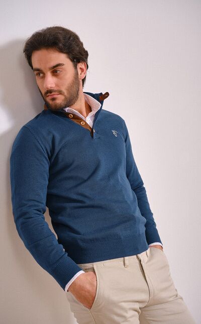 Jersey con Botones | Azul Noche