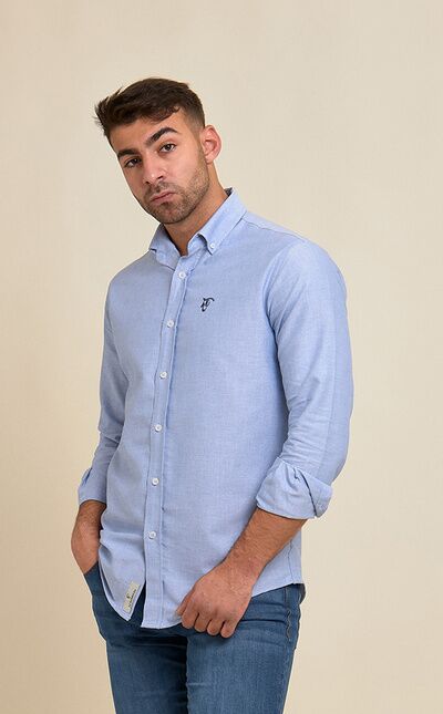 Camisa Oxford | Celeste