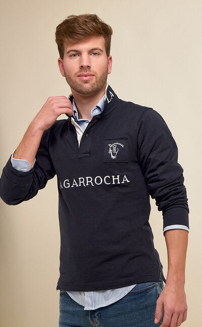 Polo Brand de Manga Larga | Marino