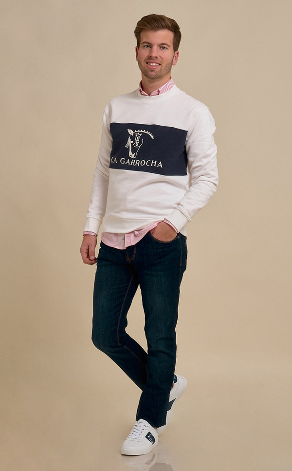 Sudadera de Estructura | Blanco Crudo | La Garrocha - Modas del Sur
