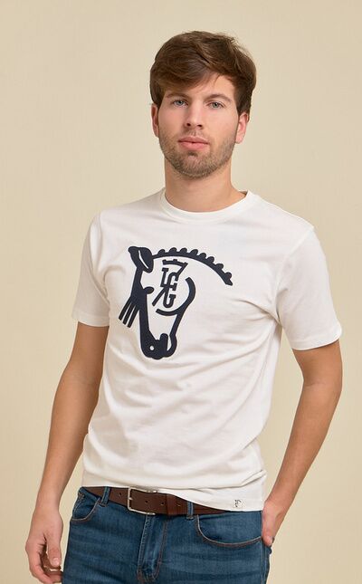 T-shirt Relincho | Blanco & Marino