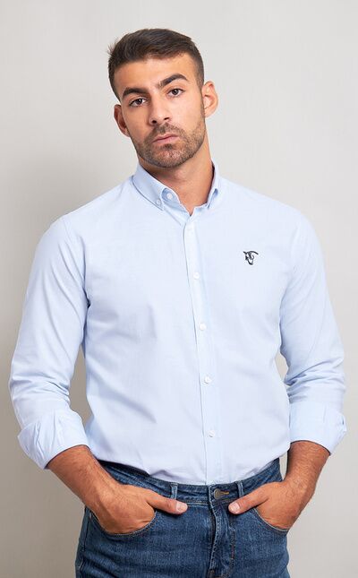 Camisa Oxford | Celeste
