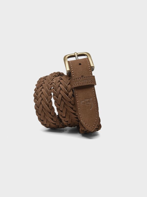 Braided Suede Belt | Taupe