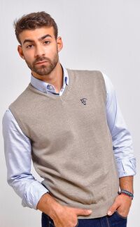 knitted vest | Gris